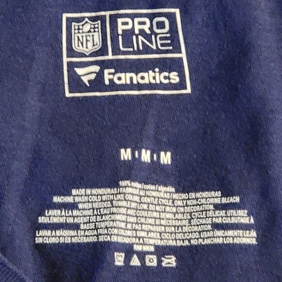 Women's NFL Pro Line Fanatics New England Patriots Navy V-neck Tee - M - Picture 4 of 4